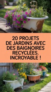 20 projets de jardins avec des baignoires recyclées. Incroyable !
