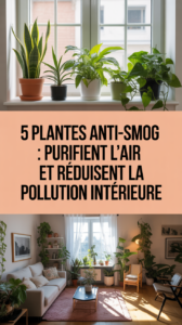 5 plantes anti-smog : purifient l'air et réduisent la pollution intérieure