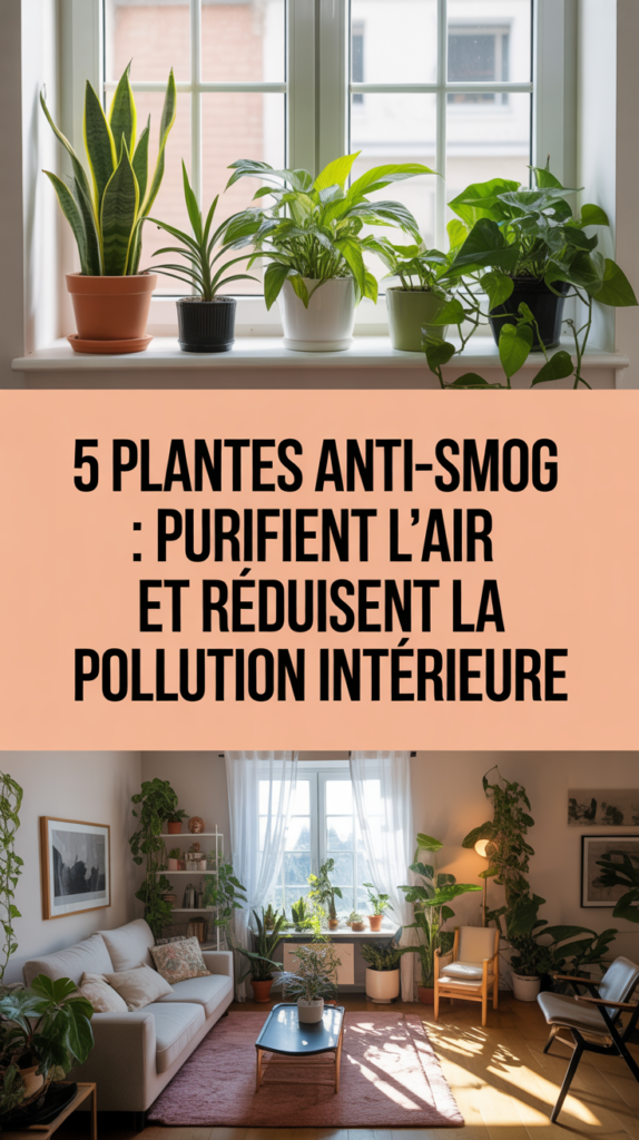 5 plantes anti-smog : purifient l'air et réduisent la pollution intérieure