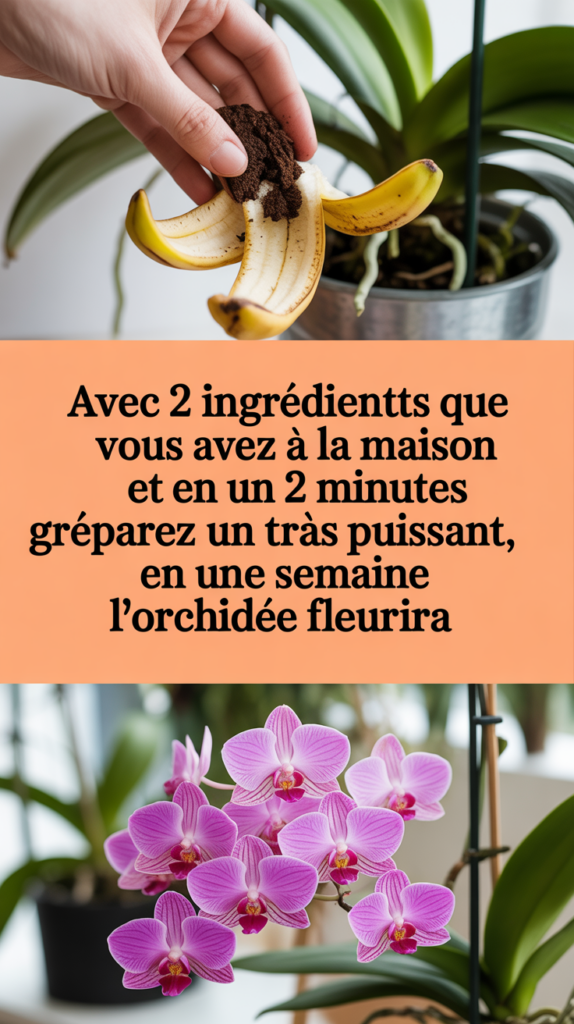 Avec 2 ingrédients que vous avez déjà à la maison et en 2 minutes préparez un engrais très puissant, en une semaine l'orchidée fleurira