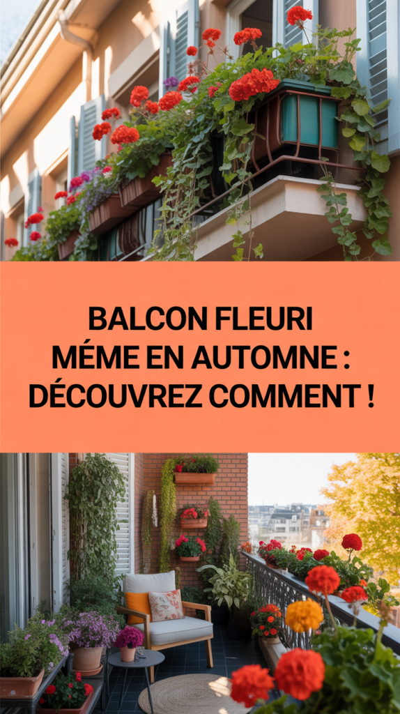 Balcon fleuri même en automne : découvrez comment !