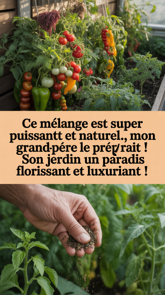 Ce mélange est super puissant et naturel, mon grand-père le préparait ! Son jardin était un paradis florissant et luxuriant !