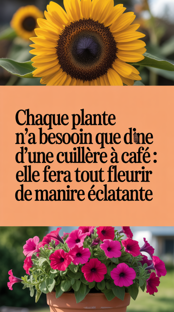 Chaque plante n’a besoin que d'une cuillère à café : elle fera tout fleurir de manière éclatante