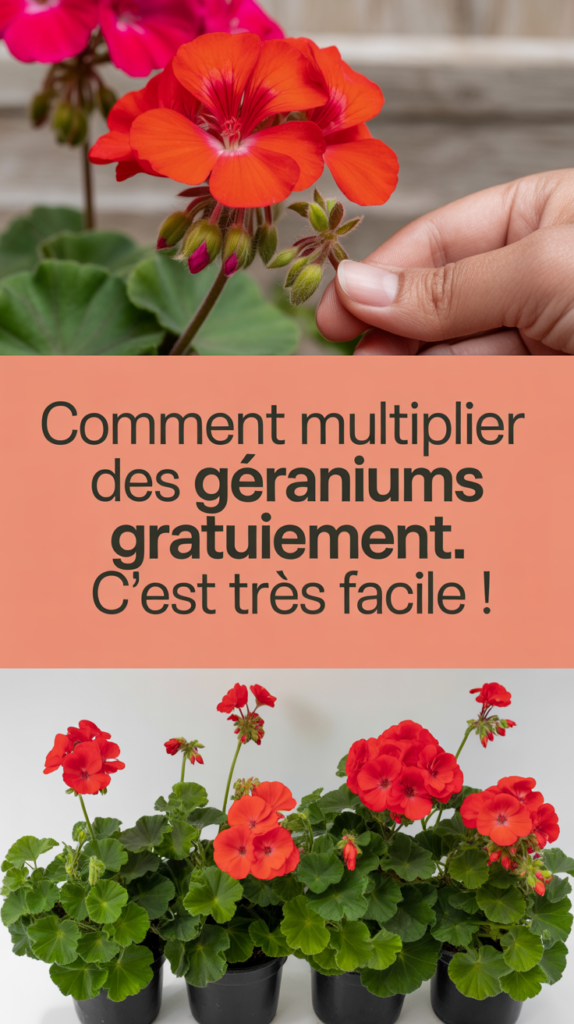 Comment multiplier des géraniums gratuitement. C’est très facile !