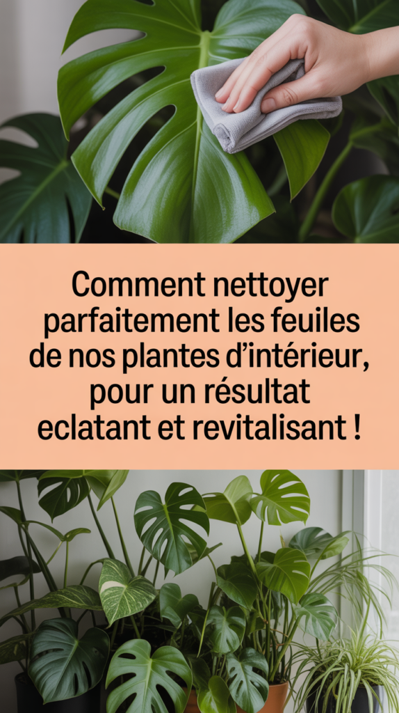 Comment nettoyer parfaitement les feuilles de nos plantes d'intérieur, pour un résultat éclatant et revitalisant !