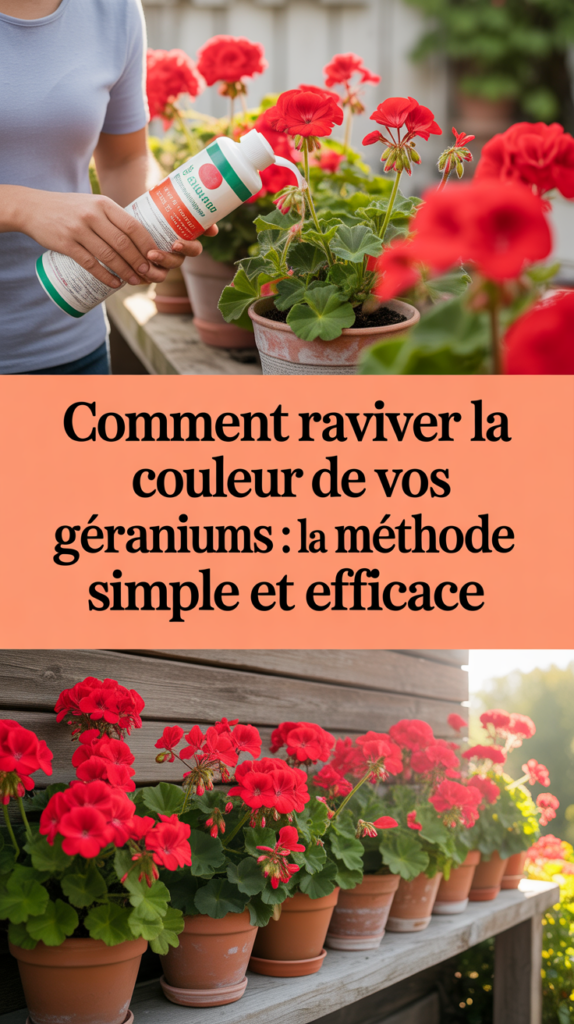 Comment raviver la couleur de vos géraniums : la méthode simple et efficace