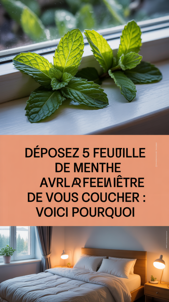 Déposez 5 feuilles de menthe sur la fenêtre avant de vous coucher : voici pourquoi