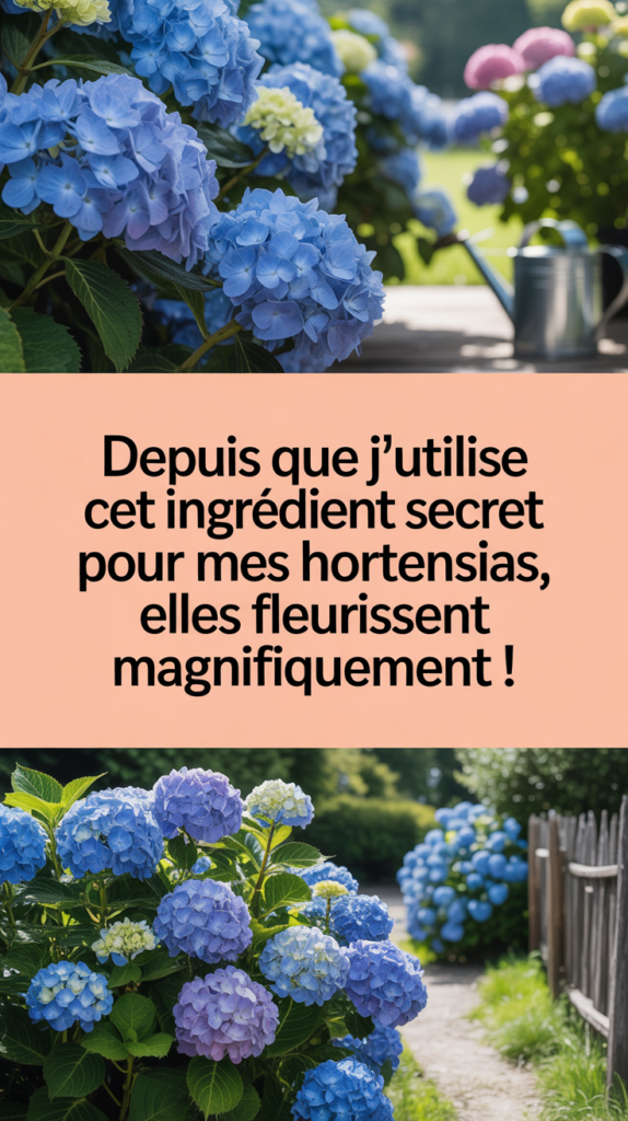 Depuis que j'utilise cet ingrédient secret pour mes hortensias, elles fleurissent magnifiquement !