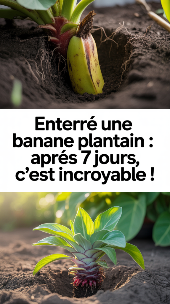 Enterré une banane plantain : après 7 jours, c’est incroyable !
