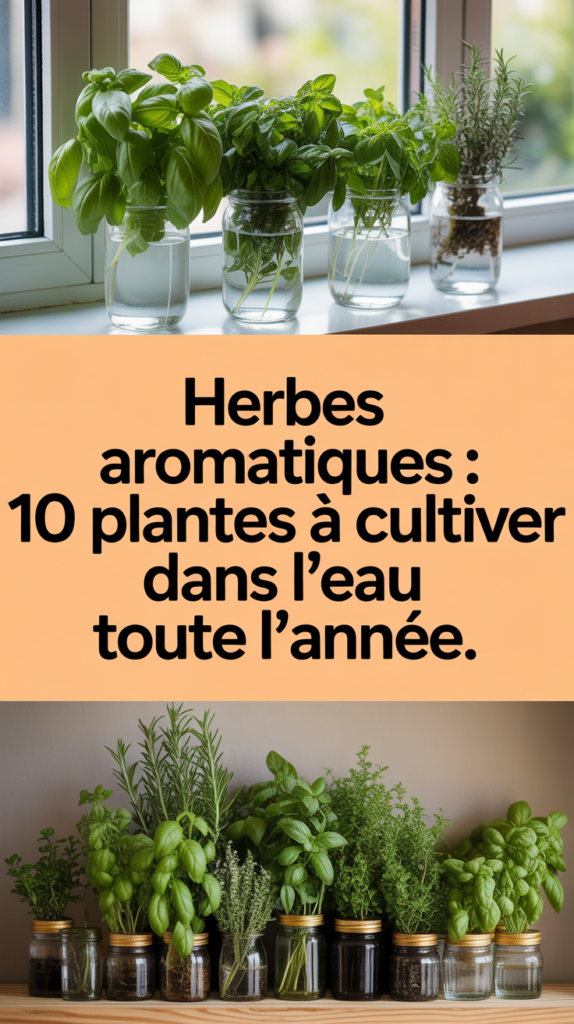 Herbes aromatiques : 10 plantes à cultiver dans l'eau toute l'année.