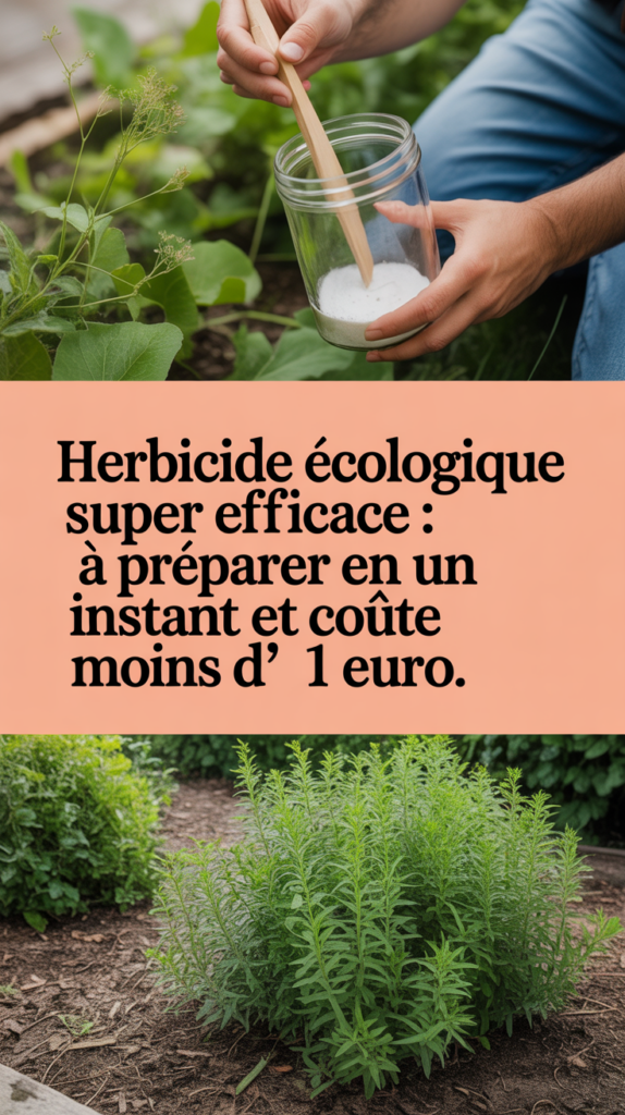 Herbicide écologique super efficace : à préparer en un instant et coûte moins d’1 euro.