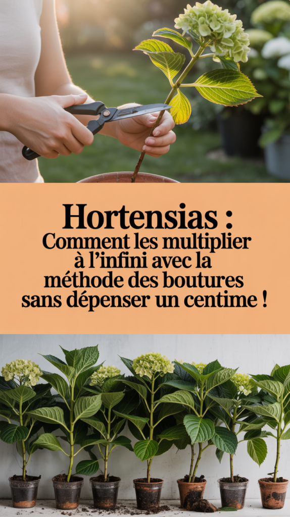Hortensias : comment les multiplier à l’infini avec la méthode des boutures sans dépenser un centime !