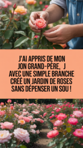J’ai appris de mon grand-père, avec une simple branche j’ai créé un jardin de roses sans dépenser un sou !