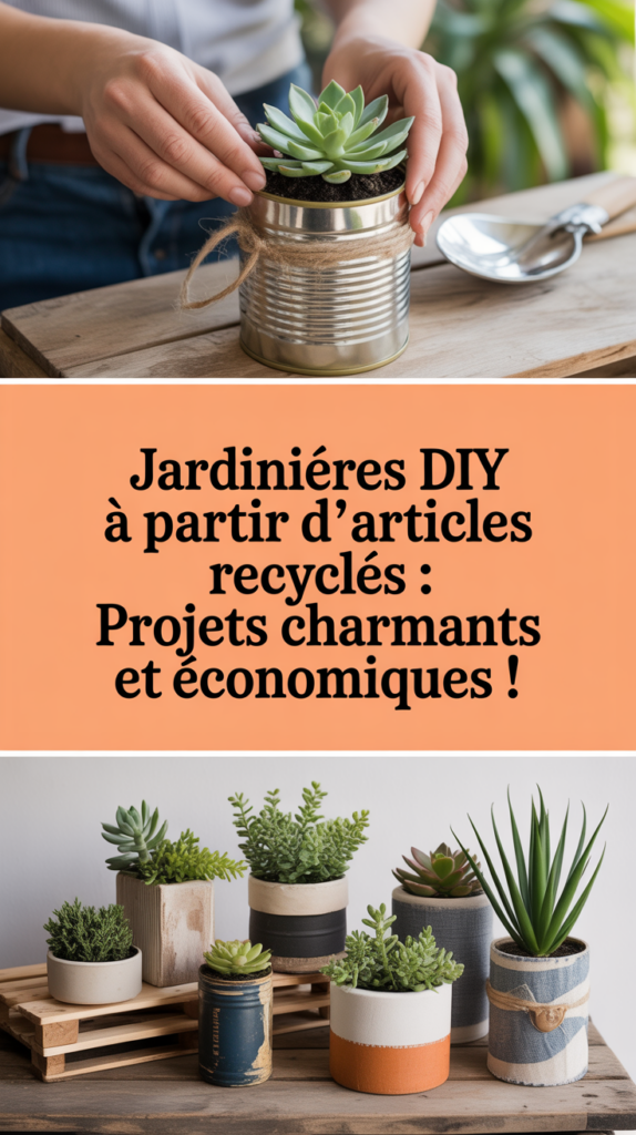 Jardinières DIY à partir d’articles recyclés : projets charmants et économiques !