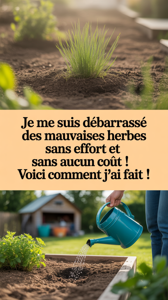 Je me suis débarrassé des mauvaises herbes sans effort et sans aucun coût ! Voici comment j'ai fait !