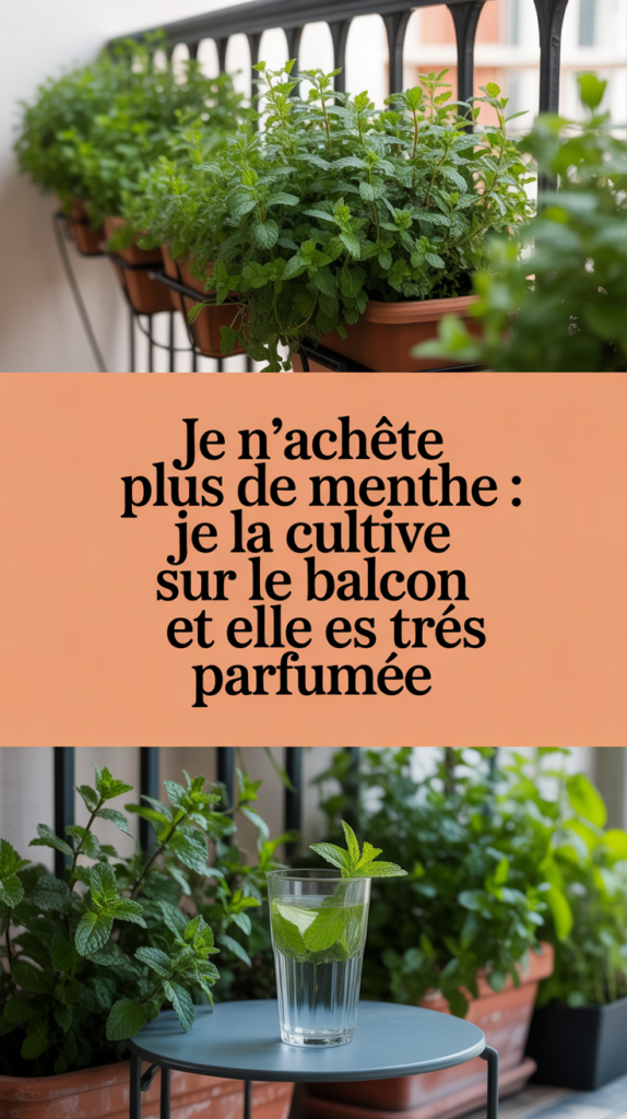 Je n'achète plus de menthe : je la cultive ainsi sur le balcon et elle est très parfumée