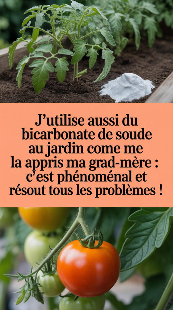 J’utilise aussi du bicarbonate de soude au jardin comme me l’a appris ma grand-mère : c’est phénoménal et ça résout tous les problèmes !