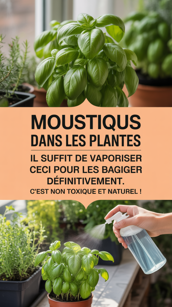 Moustiques dans les plantes : il suffit de vaporiser ceci pour les éloigner définitivement. C'est non toxique et naturel !