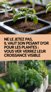 Ne le jetez pas, il vaut son pesant d'or pour les plantes : vous verrez leur croissance visible