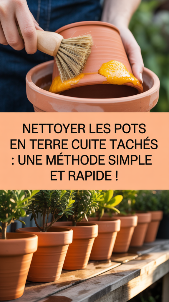 Nettoyer les pots en terre cuite tachés : une méthode simple et rapide !