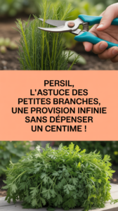 Persil, l'astuce des petites branches, une provision infinie sans dépenser un centime !