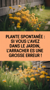 Plante spontanée : si vous l’avez dans le jardin, l’arracher est une grosse erreur !