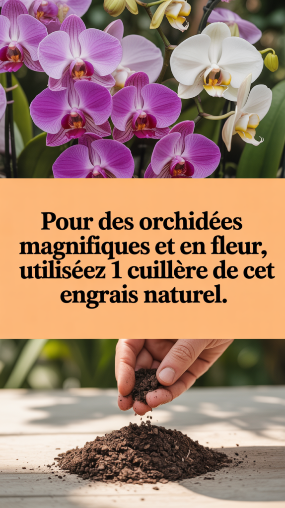Pour des orchidées magnifiques et en fleur, utilisez 1 cuillère de cet engrais naturel.