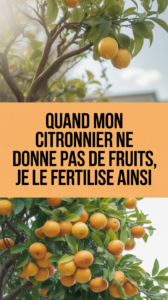 Quand mon citronnier ne donne pas de fruits, je le fertilise ainsi