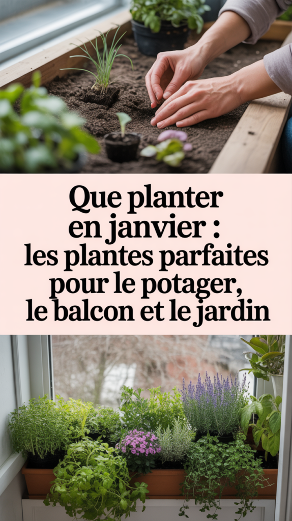 Que planter en janvier : les plantes parfaites pour le potager, le balcon et le jardin