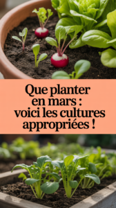 Que planter en mars : voici les cultures appropriées !