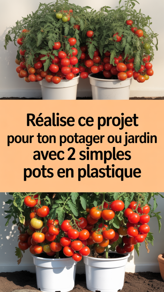 Réalise ce projet pour ton potager ou jardin avec 2 simples pots en plastique