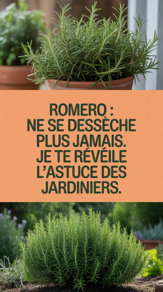 Romero : ne se dessèche plus jamais. Je te révèle l'astuce des jardiniers.