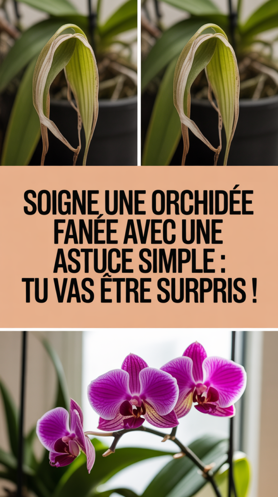 Soigne une orchidée fanée avec une astuce simple : tu vas être surpris !