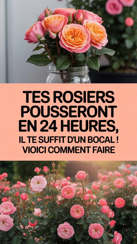Tes rosiers pousseront en 24 heures, il te suffit d’un bocal ! Voici comment faire