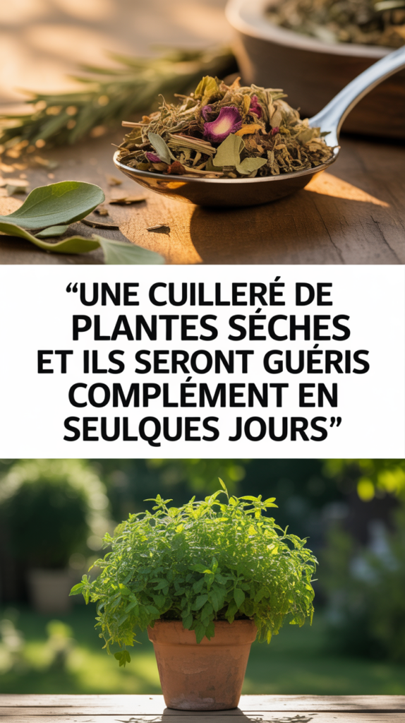 Une cuillerée de plantes sèches et ils seront guéris complètement en seulement quelques jours