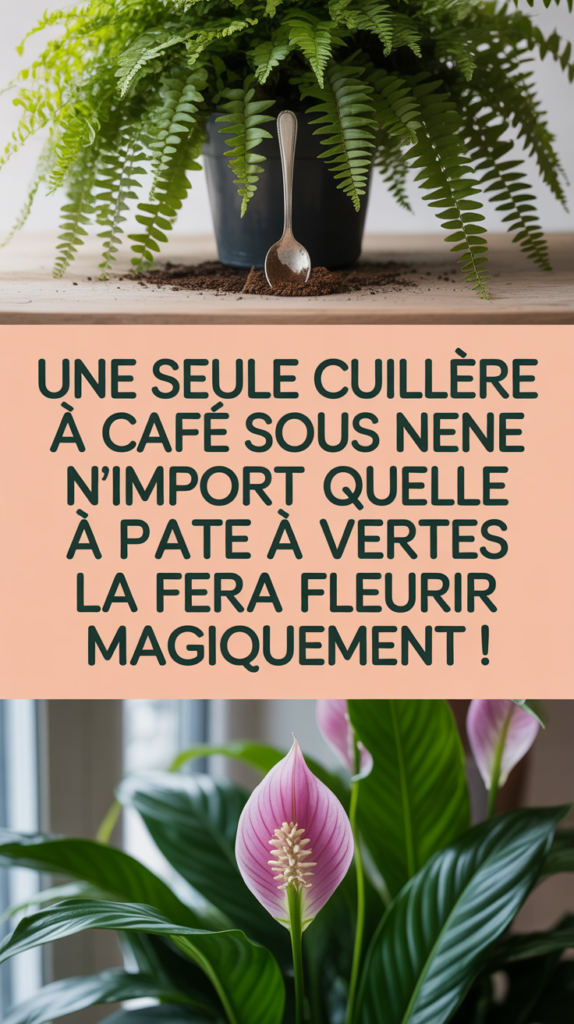 Une seule cuillère à café sous n'importe quelle plante à feuilles vertes la fera fleurir magiquement !