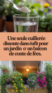 Une seule cuillerée dissoute dans l'eau suffit pour un jardin ou un balcon de conte de fées.
