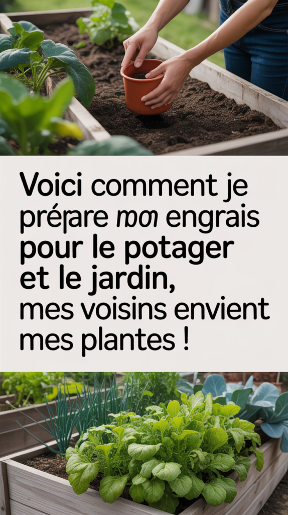 Voici comment je prépare mon engrais pour le potager et le jardin, mes voisins envient mes plantes !