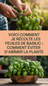 Voici comment je récolte les feuilles de basilic : comment éviter d'abîmer la plante