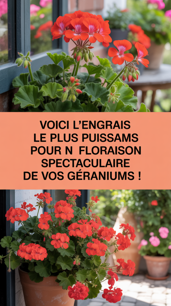 Voici l'engrais le plus puissant pour une floraison spectaculaire de vos géraniums !