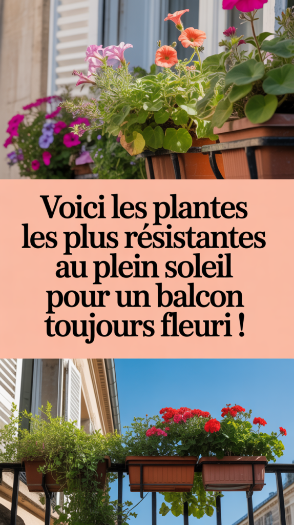 Voici les plantes les plus résistantes au plein soleil pour un balcon toujours fleuri !