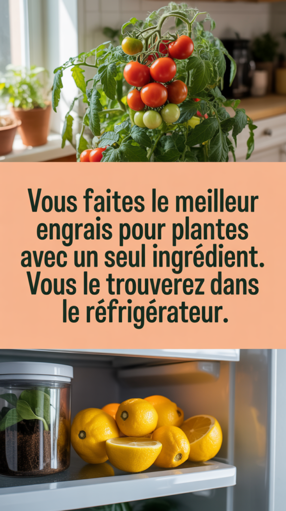 Vous faites le meilleur engrais pour plantes avec un seul ingrédient. Vous le trouverez dans le réfrigérateur.