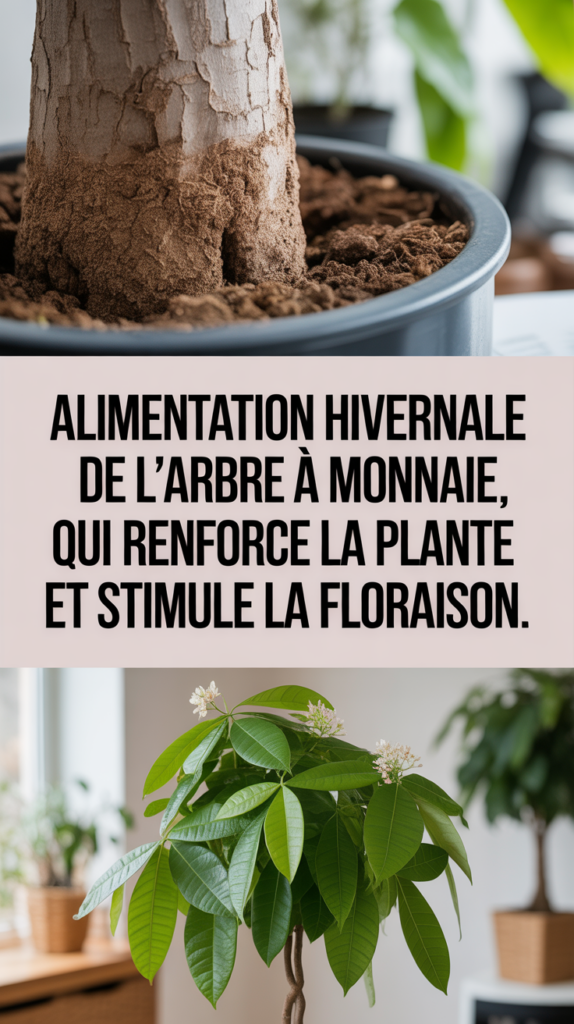 Alimentation hivernale de l’arbre à monnaie, qui renforce la plante et stimule la floraison.