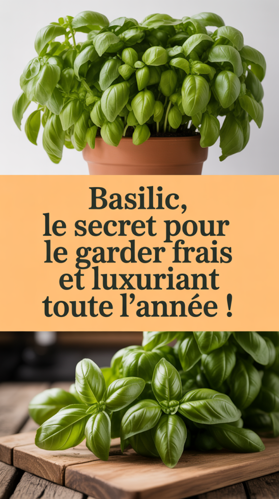 Basilic, le secret pour le garder frais et luxuriant toute l'année !