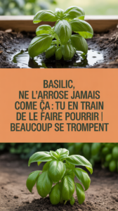 Basilic, ne l'arrose jamais comme ça : tu es en train de le faire pourrir | beaucoup se trompent