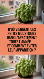 D'où viennent ces petits moustiques dans l'appartement toute l'année et comment éviter leur apparition ?