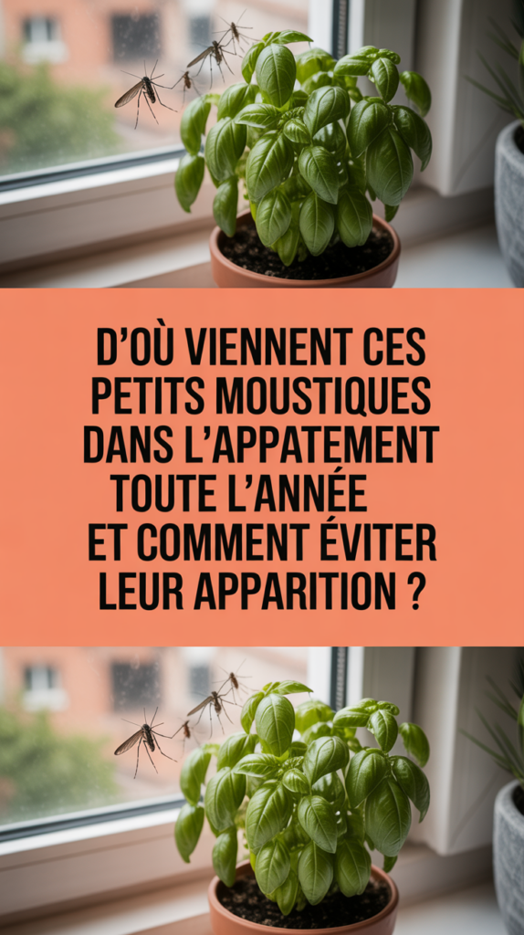 D'où viennent ces petits moustiques dans l'appartement toute l'année et comment éviter leur apparition ?