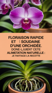 Floraison rapide et soudaine d’une orchidée. Donne-lui seulement cette alimentation naturelle : je partage la recette