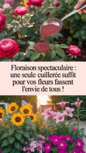 Floraison spectaculaire : une seule cuillerée suffit pour que vos fleurs fassent l’envie de tous !