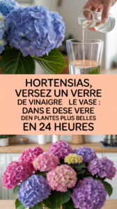 Hortensias, versez un verre de vinaigre dans le vase : des plantes plus belles en 24 heures